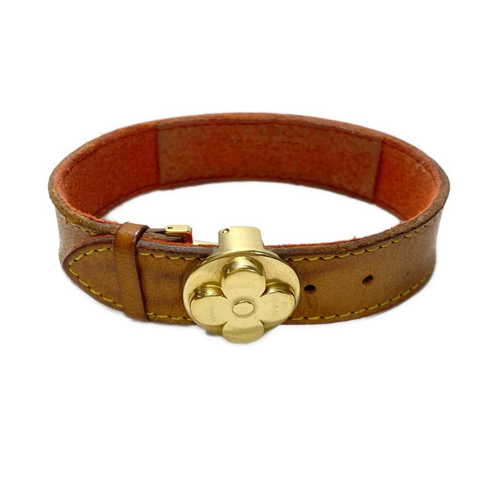 Louis Vuitton Good Luck Bracelet Calf Cowhide Leather Bracelet M64448 Natural